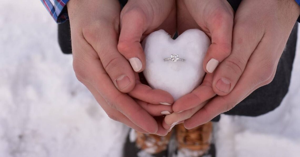 proposta matrimonio sulla neve